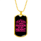 Hidden In My Heart Necklace Stainless Steel or 18k Gold Dog Tag 24" Chain-Express Your Love Gifts