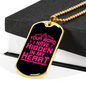 Hidden In My Heart Necklace Stainless Steel or 18k Gold Dog Tag 24" Chain-Express Your Love Gifts