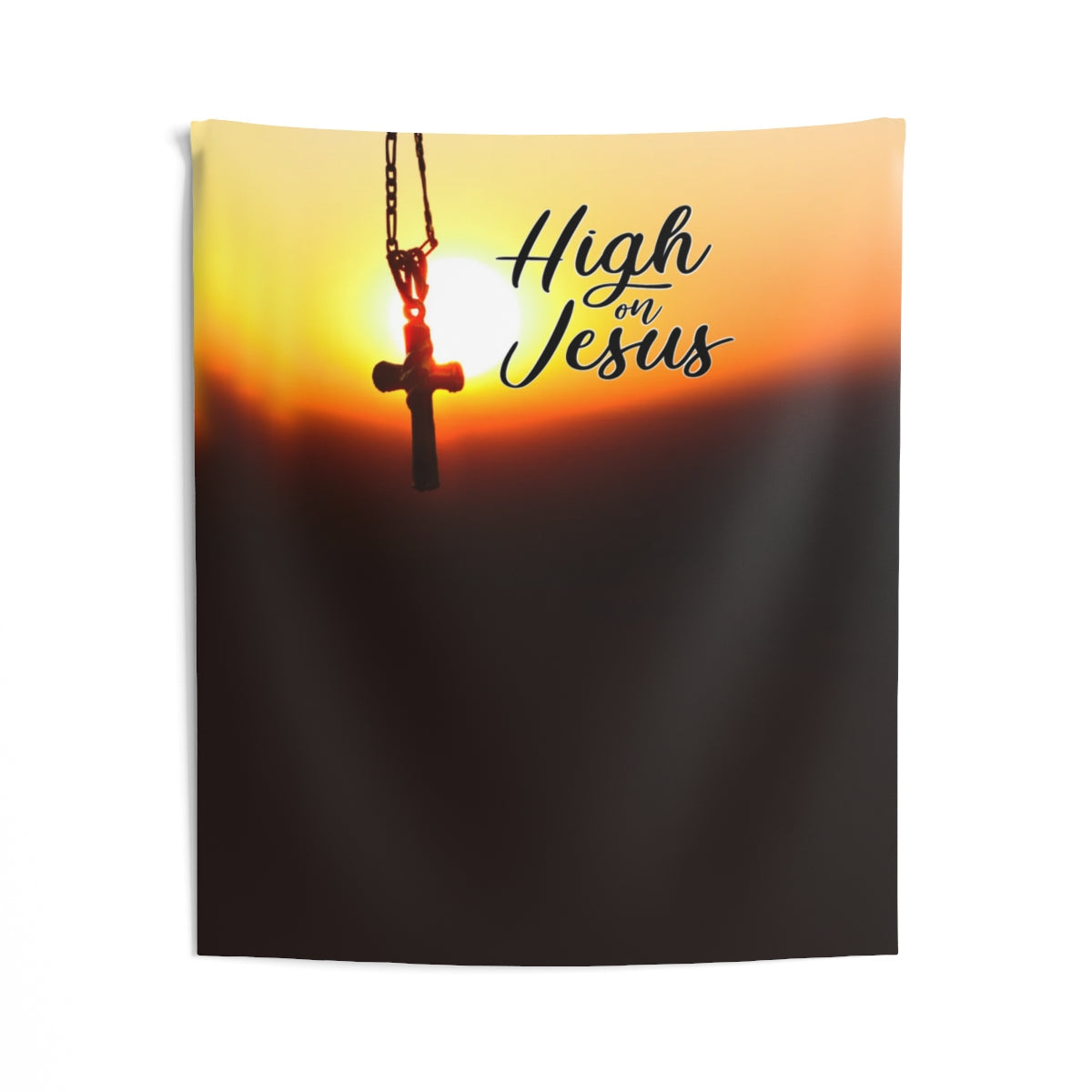 High on Jesus Wall Hanging Tapestry-Express Your Love Gifts