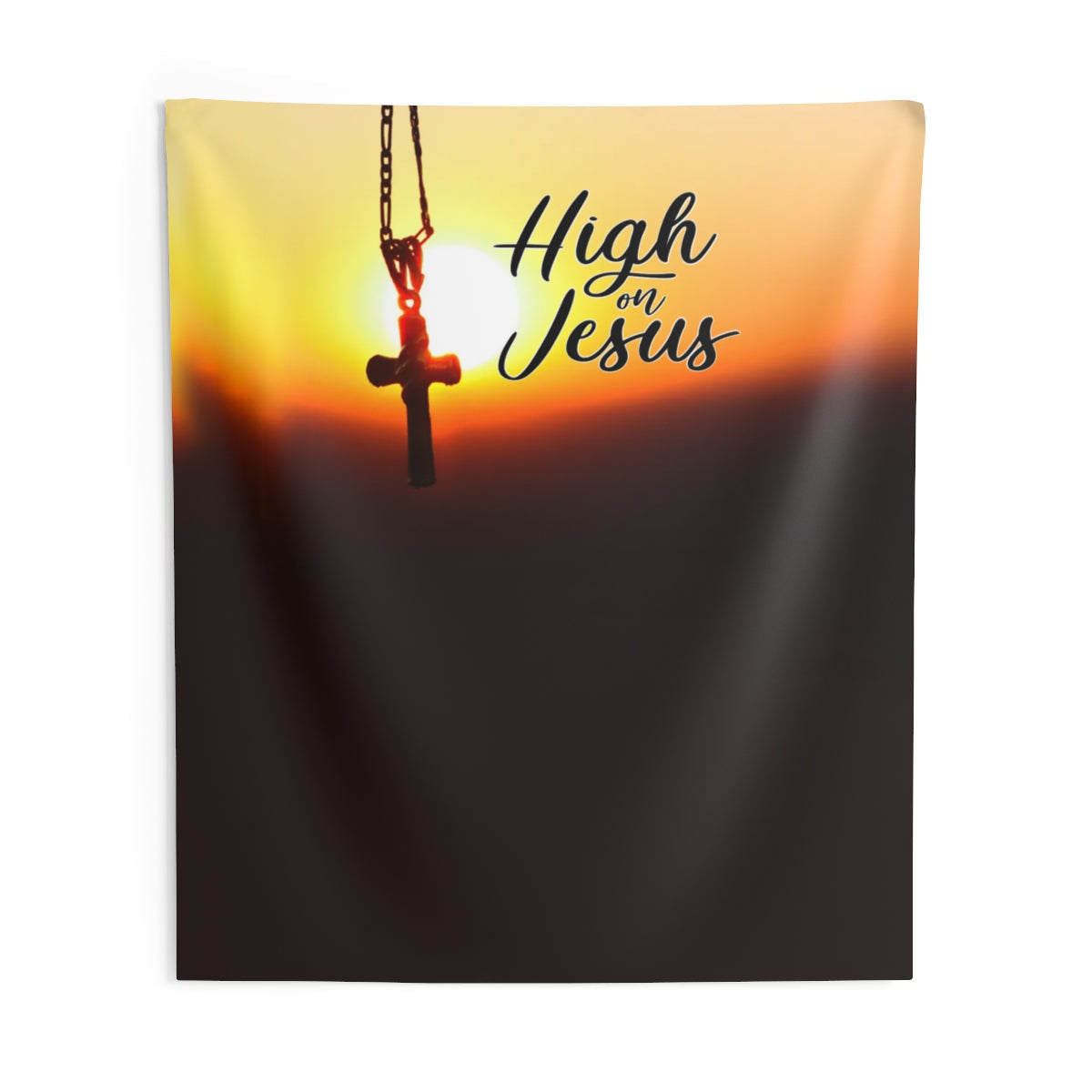 High on Jesus Wall Hanging Tapestry-Express Your Love Gifts