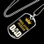 Himalayanpersian Cat Dad Necklace Stainless Steel or 18k Gold Dog Tag 24" Chain-Express Your Love Gifts