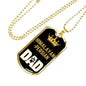 Himalayanpersian Cat Dad Necklace Stainless Steel or 18k Gold Dog Tag 24" Chain-Express Your Love Gifts