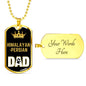 Himalayanpersian Cat Dad Necklace Stainless Steel or 18k Gold Dog Tag 24" Chain-Express Your Love Gifts