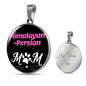 Himalayanpersian Cat Mom Necklace Circle Pendant Stainless Steel or 18k Gold 18-22"-Express Your Love Gifts