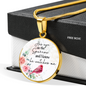 His Eye Necklace Circle Pendant Stainless Steel or 18k Gold 18-22-Express Your Love Gifts
