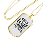 His Will His Way Necklace Stainless Steel or 18k Gold Dog Tag 24" Chain-Express Your Love Gifts