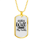 His Will His Way Necklace Stainless Steel or 18k Gold Dog Tag 24" Chain-Express Your Love Gifts