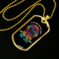 His Work No Joy Horse Necklace Stainless Steel or 18k Gold Dog Tag 24" Chain-Express Your Love Gifts