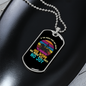 His Work No Joy Horse Necklace Stainless Steel or 18k Gold Dog Tag 24" Chain-Express Your Love Gifts