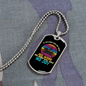 His Work No Joy Horse Necklace Stainless Steel or 18k Gold Dog Tag 24" Chain-Express Your Love Gifts