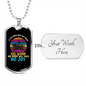 His Work No Joy Horse Necklace Stainless Steel or 18k Gold Dog Tag 24" Chain-Express Your Love Gifts