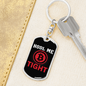 HODL Me Tight Crypto Keychain Stainless Steel or 18k Gold Dog Tag Keyring-Express Your Love Gifts