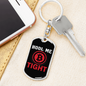 HODL Me Tight Crypto Keychain Stainless Steel or 18k Gold Dog Tag Keyring-Express Your Love Gifts