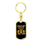 Hold My Beer Hunter'S Keychain Gift Stainless Steel or 18k Gold Dog Tag Keyring-Express Your Love Gifts