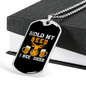 Hold My Beer Hunting Necklace Stainless Steel or 18k Gold Dog Tag 24" Chain-Express Your Love Gifts