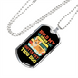 Hold My Drink Necklace Stainless Steel or 18k Gold Dog Tag 24" Chain-Express Your Love Gifts
