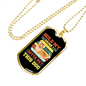 Hold My Drink Necklace Stainless Steel or 18k Gold Dog Tag 24" Chain-Express Your Love Gifts