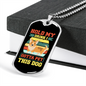 Hold My Drink Necklace Stainless Steel or 18k Gold Dog Tag 24" Chain-Express Your Love Gifts
