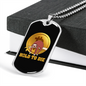Hold to Die Crypto Necklace Stainless Steel or 18k Gold Dog Tag 24" Chain-Express Your Love Gifts