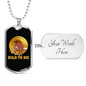 Hold to Die Crypto Necklace Stainless Steel or 18k Gold Dog Tag 24" Chain-Express Your Love Gifts