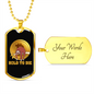 Hold to Die Crypto Necklace Stainless Steel or 18k Gold Dog Tag 24" Chain-Express Your Love Gifts