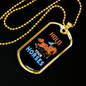 Hold Your Horses Horse Necklace Stainless Steel or 18k Gold Dog Tag 24" Chain-Express Your Love Gifts