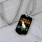 Home Dog Necklace Stainless Steel or 18k Gold Dog Tag 24" Chain-Express Your Love Gifts