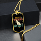 Home Dog Necklace Stainless Steel or 18k Gold Dog Tag 24" Chain-Express Your Love Gifts
