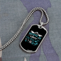 Home Is Where My Dog Is Blue Necklace Stainless Steel or 18k Gold Dog Tag 24" Chain-Express Your Love Gifts