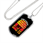 Home Is Where My Dog Is Heart Necklace Stainless Steel or 18k Gold Dog Tag 24" Chain-Express Your Love Gifts