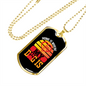 Home Is Where My Dog Is Heart Necklace Stainless Steel or 18k Gold Dog Tag 24" Chain-Express Your Love Gifts