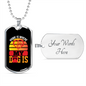 Home Is Where My Dog Is Heart Necklace Stainless Steel or 18k Gold Dog Tag 24" Chain-Express Your Love Gifts