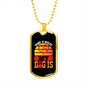 Home Is Where My Dog Is Heart Necklace Stainless Steel or 18k Gold Dog Tag 24" Chain-Express Your Love Gifts