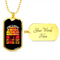 Home Is Where My Dog Is Heart Necklace Stainless Steel or 18k Gold Dog Tag 24" Chain-Express Your Love Gifts
