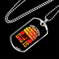 Home Is Where My Dog Is Heart Necklace Stainless Steel or 18k Gold Dog Tag 24" Chain-Express Your Love Gifts