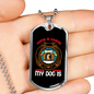 Home is Where My Dog Is Necklace Stainless Steel or 18k Gold Dog Tag 24" Chain-Express Your Love Gifts