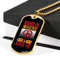 Home Is Where My Dog Is Pink Necklace Stainless Steel or 18k Gold Dog Tag 24" Chain-Express Your Love Gifts