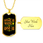 Home is Where My Dog Is Plain Necklace Stainless Steel or 18k Gold Dog Tag 24" Chain-Express Your Love Gifts