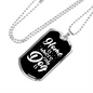 Home Is Where My Dog Is Plain White Necklace Stainless Steel or 18k Gold Dog Tag 24" Chain-Express Your Love Gifts