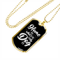 Home Is Where My Dog Is Plain White Necklace Stainless Steel or 18k Gold Dog Tag 24" Chain-Express Your Love Gifts