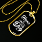 Home Is Where My Dog Is Plain White Necklace Stainless Steel or 18k Gold Dog Tag 24" Chain-Express Your Love Gifts