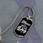 Home Is Where My Dog Is Plain White Necklace Stainless Steel or 18k Gold Dog Tag 24" Chain-Express Your Love Gifts