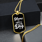 Home Is Where My Dog Is Plain White Necklace Stainless Steel or 18k Gold Dog Tag 24" Chain-Express Your Love Gifts