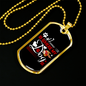 Home Is Where My Dog Is Red Necklace Stainless Steel or 18k Gold Dog Tag 24" Chain-Express Your Love Gifts