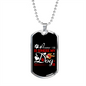 Home Is Where My Dog Is Red Necklace Stainless Steel or 18k Gold Dog Tag 24" Chain-Express Your Love Gifts
