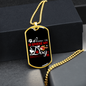 Home Is Where My Dog Is Red Necklace Stainless Steel or 18k Gold Dog Tag 24" Chain-Express Your Love Gifts