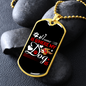 Home Is Where My Dog Is Red Necklace Stainless Steel or 18k Gold Dog Tag 24" Chain-Express Your Love Gifts