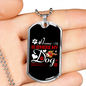 Home Is Where My Dog Is Red Necklace Stainless Steel or 18k Gold Dog Tag 24" Chain-Express Your Love Gifts