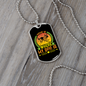 Home is Where My Dog Is Yellow Necklace Stainless Steel or 18k Gold Dog Tag 24" Chain-Express Your Love Gifts