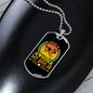 Home is Where My Dog Is Yellow Necklace Stainless Steel or 18k Gold Dog Tag 24" Chain-Express Your Love Gifts